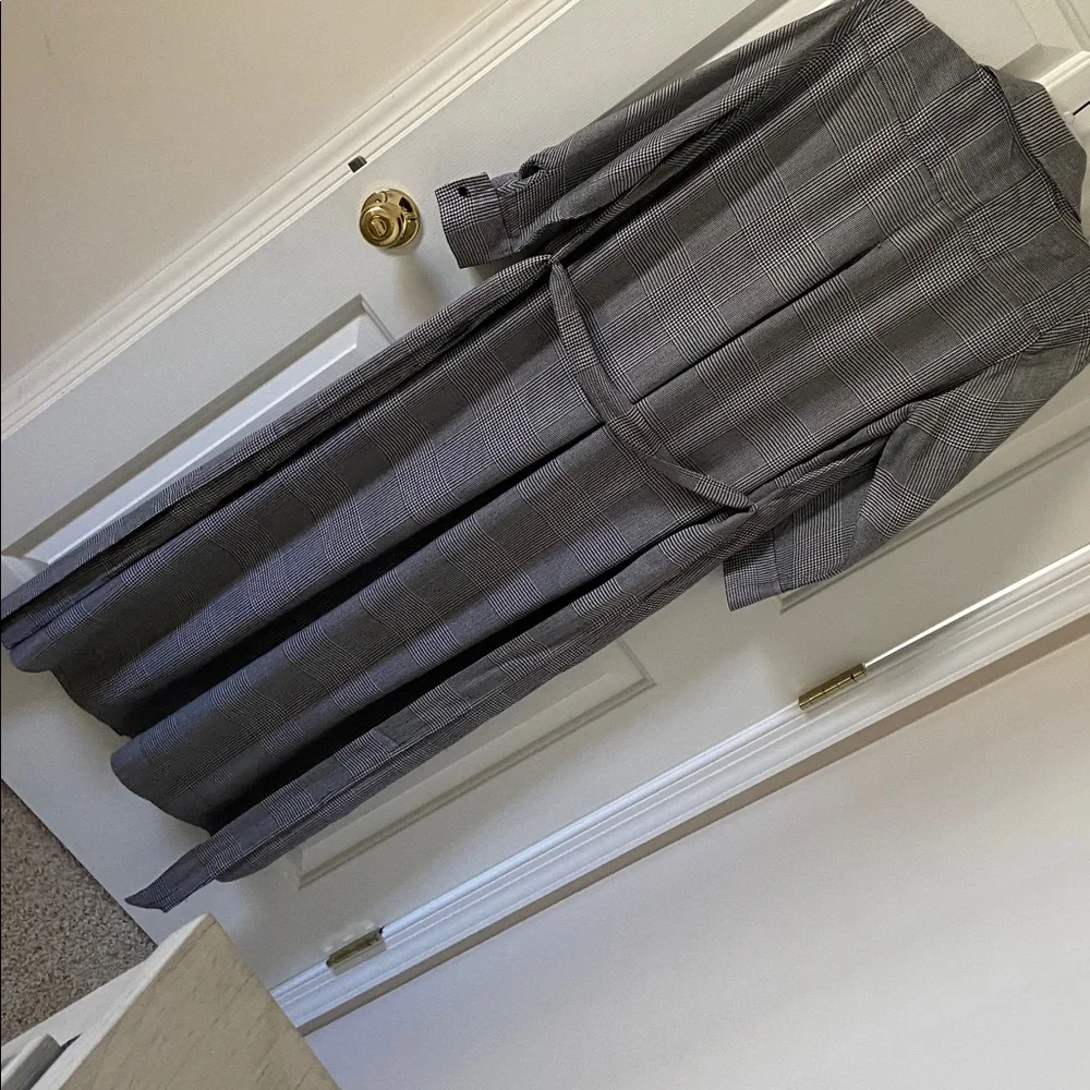 L'AGENCE Black and White Houndstooth Maxi dress - Picture 2 of 9